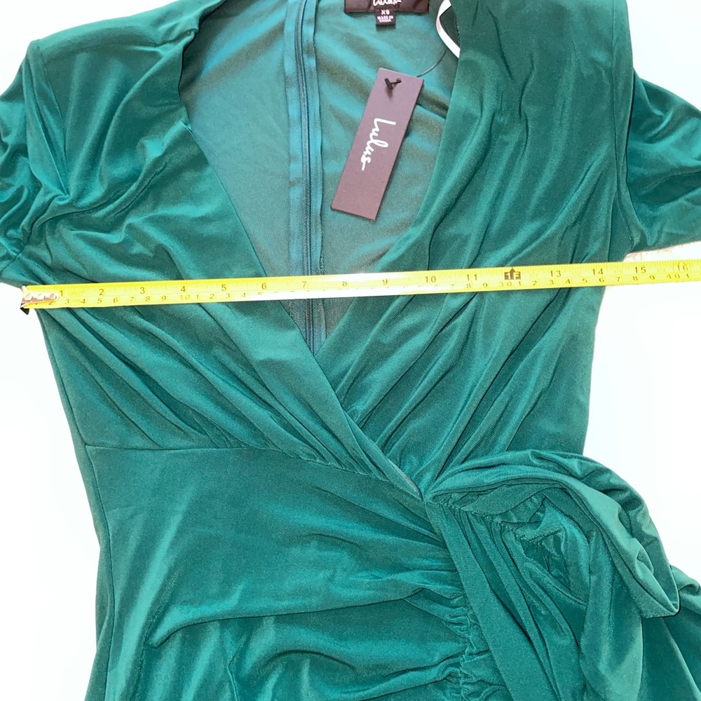 Lulus Marlay Emerald Green Ruched Long‎ Sleeve Bodycon Dress - Picture 8 of 11